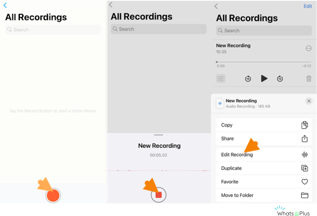 Method 2: How to Record WhatsApp Audio Calls on iPhone with Voice Memos